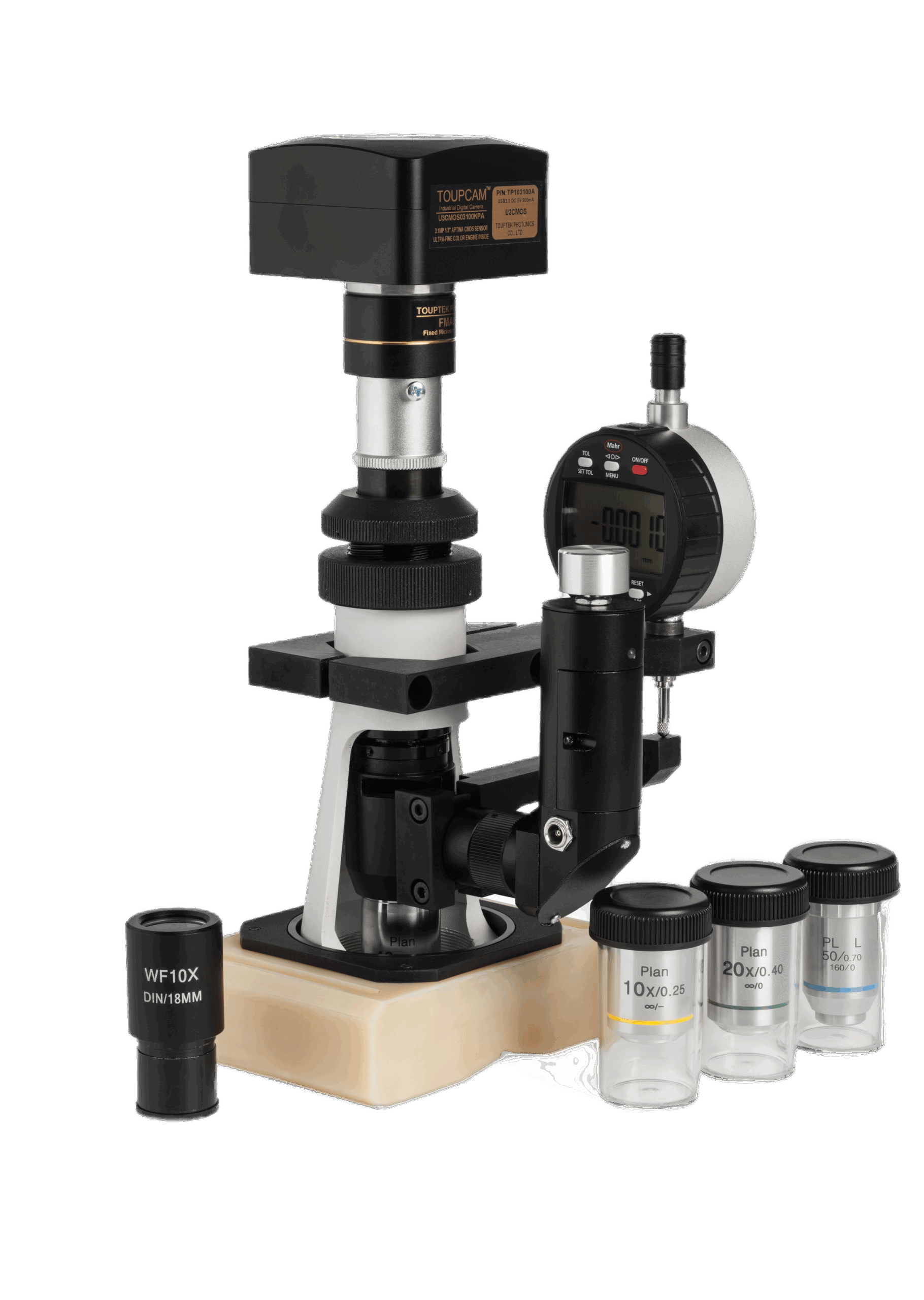 LaserEcoClean LEC Micro microscope for anilox measurement, with objectives