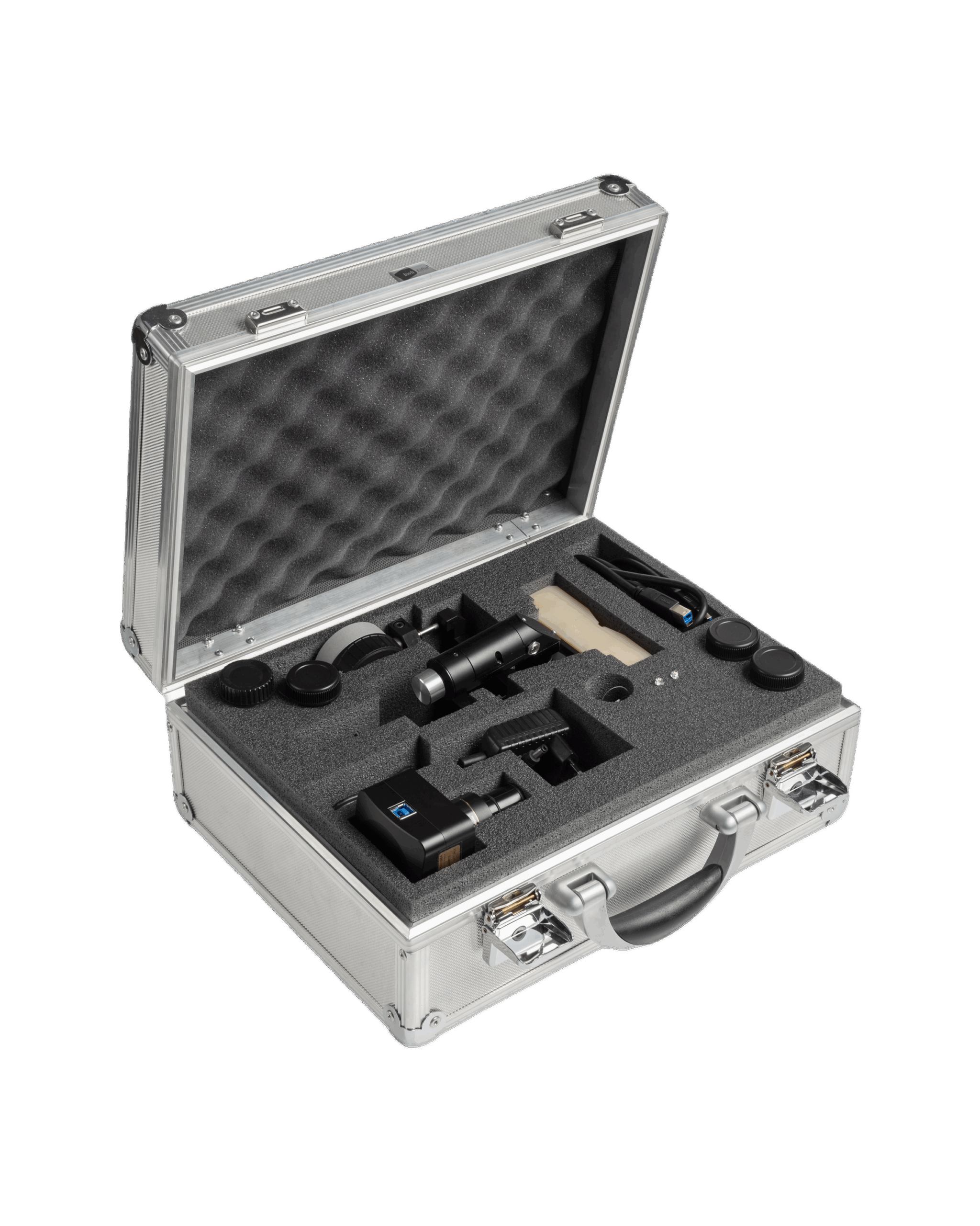 LaserEcoClean LEC Micro microscope for anilox measurement, with objectives in case
