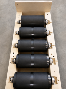 Anilox roll packed for shipment