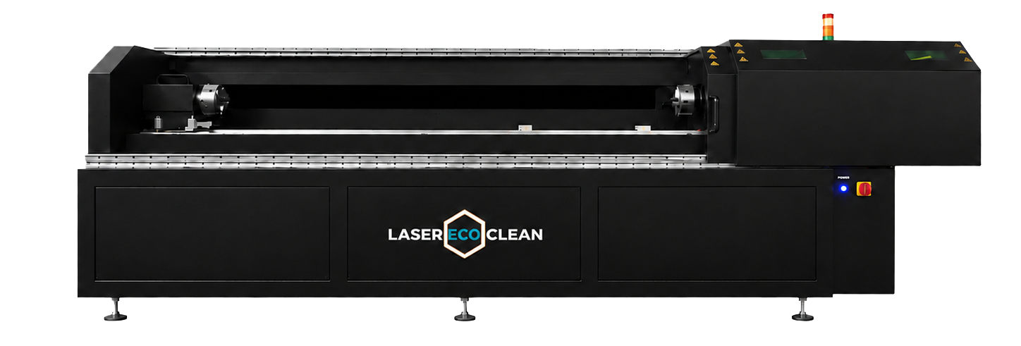 Stationary equipment for laser cleaning of anilox roll LEC200 with open door