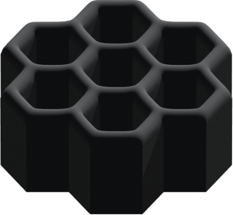 3D model of the cells after several cleaning cycles