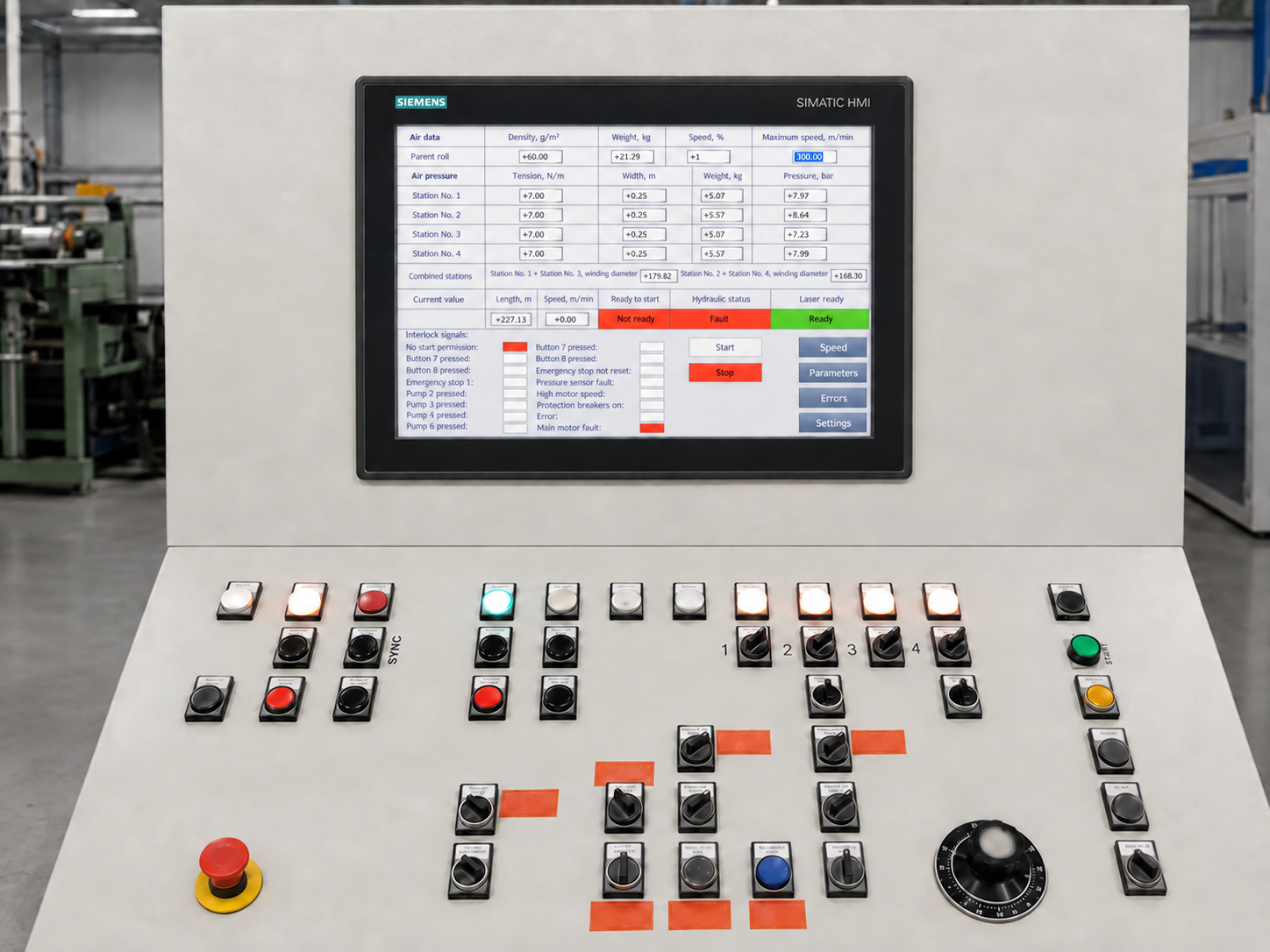 Control system after modernisation
